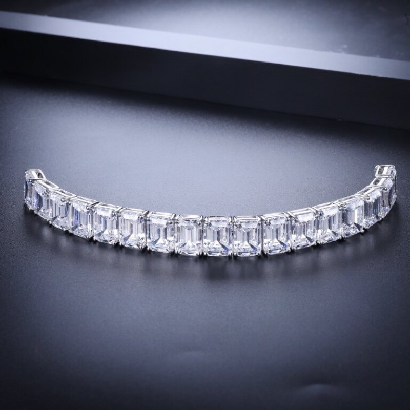 Ruif Jewelry Classic Design S925 Silver 5ctx17pcs White Color Simulated Diamond Bracelet Wedding Bands Ruif Jewelry Classic Design S925 Silver 5ctx17pcs White Color Simulated Diamond Bracelet Wedding Bands