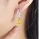Ruif Jewelry Classic Design S925 Silver 3.0ctx2pcs Yellow Color Simulated Diamond Earrings Gemstone Jewelry Ruif Jewelry Classic Design S925 Silver 3.0ctx2pcs Yellow Color Simulated Diamond Earrings Gemstone Jewelry