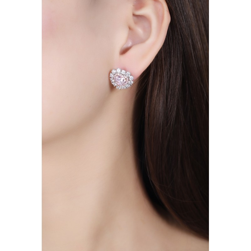 Ruif Jewelry Classic Design 18K White Gold 3.35ct Pink Simulated Diamond Earrings Cubic Zircon Earrings Gemstone Jewelry Ruif Jewelry Classic Design 18K White Gold 3.35ct Pink Simulated Diamond Earrings Cubic Zircon Earrings Gemstone Jewelry