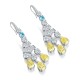 Ruif Jewelry Classic Design S925 Silver 9.16ct Yellow Cubic Zircon Earrings Gemstone Jewelry