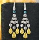 Ruif Jewelry Classic Design S925 Silver 9.16ct Yellow Cubic Zircon Earrings Gemstone Jewelry