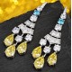 Ruif Jewelry Classic Design S925 Silver 9.16ct Yellow Cubic Zircon Earrings Gemstone Jewelry