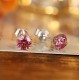 Ruif Jewelry Classic Design S925 Silver Red Color Simulated Diamond Earrings Cubic Zircon Earrings Gemstone Jewelry