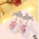 Ruif Jewelry Classic Design S925 Silver 5.0ctx2pcs Pink Color Simulated Diamond Earrings Cubic Zircon Earrings Gemstone Jewelry Ruif Jewelry Classic Design S925 Silver 5.0ctx2pcs Pink Color Simulated Diamond Earrings Cubic Zircon Earrings Gemstone Jewelry