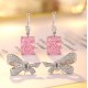 Ruif Jewelry Classic Design S925 Silver 5.0ctx2pcs Pink Color Simulated Diamond Earrings Cubic Zircon Earrings Gemstone Jewelry Ruif Jewelry Classic Design S925 Silver 5.0ctx2pcs Pink Color Simulated Diamond Earrings Cubic Zircon Earrings Gemstone Jewelry