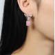 Ruif Jewelry Classic Design S925 Silver 5.0ctx2pcs Pink Color Simulated Diamond Earrings Cubic Zircon Earrings Gemstone Jewelry Ruif Jewelry Classic Design S925 Silver 5.0ctx2pcs Pink Color Simulated Diamond Earrings Cubic Zircon Earrings Gemstone Jewelry