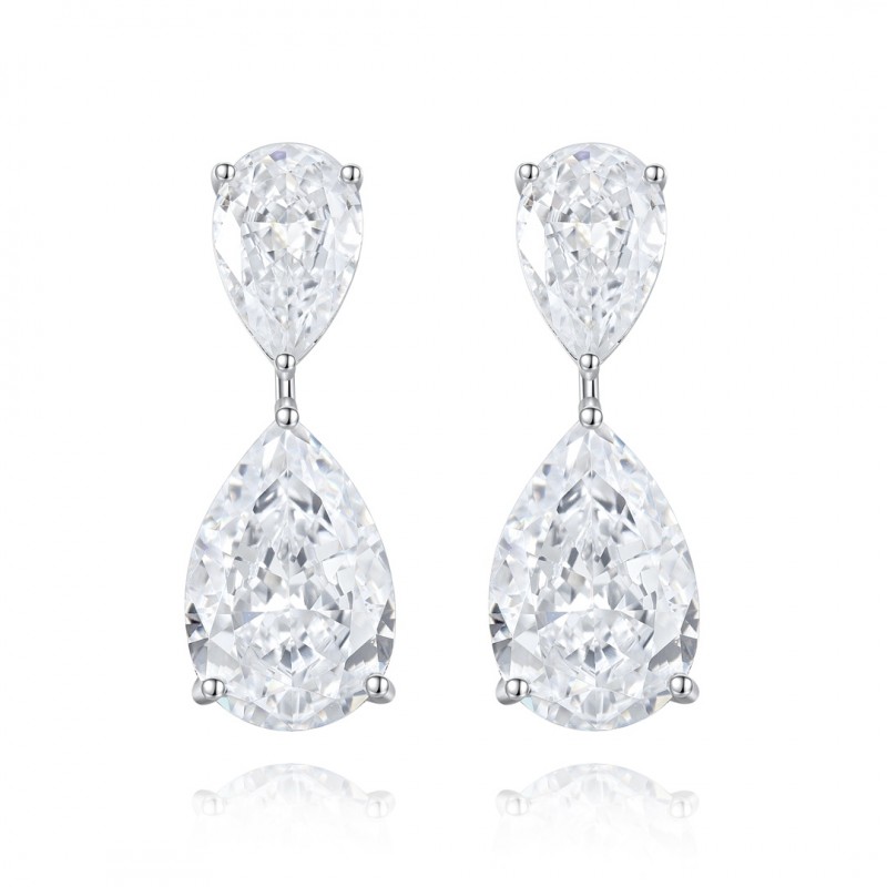 Ruif Jewelry Classic Design S925 Silver 25.4ct White Color Simulated Diamond Earrings Cubic Zircon Earrings Gemstone Jewelry Ruif Jewelry Classic Design S925 Silver 25.4ct White Color Simulated Diamond Earrings Cubic Zircon Earrings Gemstone Jewelry