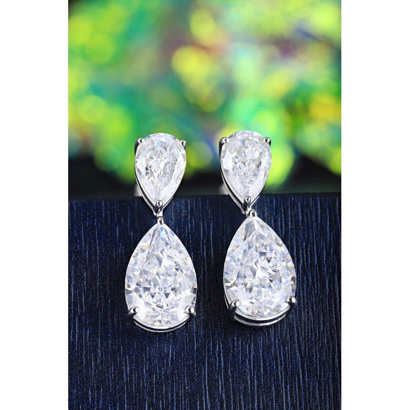Ruif Jewelry Classic Design S925 Silver 25.4ct White Color Simulated Diamond Earrings Cubic Zircon Earrings Gemstone Jewelry Ruif Jewelry Classic Design S925 Silver 25.4ct White Color Simulated Diamond Earrings Cubic Zircon Earrings Gemstone Jewelry