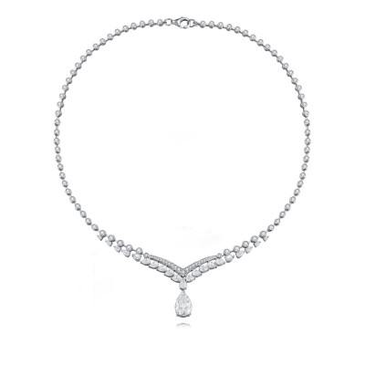Ruif  Jewelry Classic Design S925 Silver 6.81ct White Cubic Zircon Pendant Necklace Gemstone Jewelry