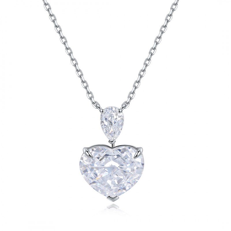 Ruif Jewelry Classic Design S925 Silver 3.0ct Simulated Diamond Pendant Necklace Pink Color Gemstone Jewelry Ruif Jewelry Classic Design S925 Silver 3.0ct Simulated Diamond Pendant Necklace Pink Color Gemstone Jewelry