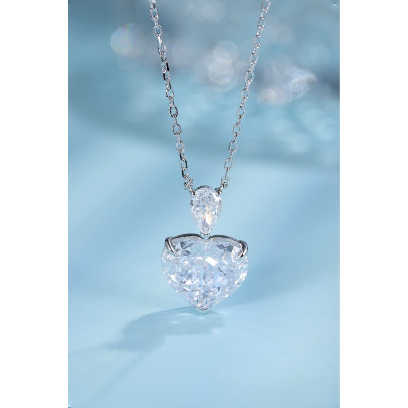 Ruif Jewelry Classic Design S925 Silver 3.0ct Simulated Diamond Pendant Necklace Pink Color Gemstone Jewelry Ruif Jewelry Classic Design S925 Silver 3.0ct Simulated Diamond Pendant Necklace Pink Color Gemstone Jewelry