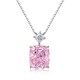 Ruif Jewelry Classic Design S925 Silver 5.0ct Simulated Diamond Pendant Necklace Pink Color Gemstone Jewelry Ruif Jewelry Classic Design S925 Silver 5.0ct Simulated Diamond Pendant Necklace Pink Color Gemstone Jewelry