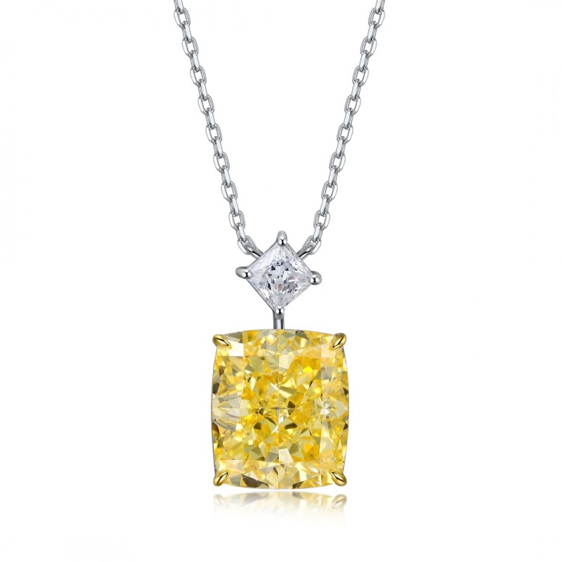 Ruif Jewelry Classic Design S925 Silver 5.0ct Simulated Diamond Pendant Necklace Pink Color Gemstone Jewelry Ruif Jewelry Classic Design S925 Silver 5.0ct Simulated Diamond Pendant Necklace Pink Color Gemstone Jewelry