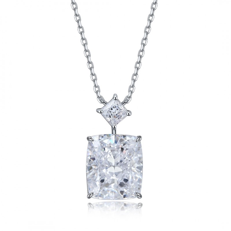 Ruif Jewelry Classic Design S925 Silver 5.0ct Simulated Diamond Pendant Necklace Pink Color Gemstone Jewelry Ruif Jewelry Classic Design S925 Silver 5.0ct Simulated Diamond Pendant Necklace Pink Color Gemstone Jewelry