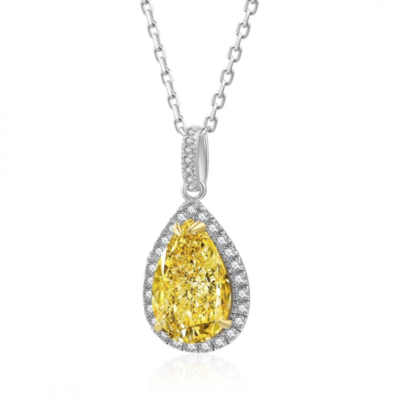Ruif Jewelry Classic Design S925 Silver 3.0ct Simulated Diamond Pendant Necklace Pink/Yellow/White Color Gemstone Jewelry Ruif Jewelry Classic Design S925 Silver 3.0ct Simulated Diamond Pendant Necklace Pink/Yellow/White Color Gemstone Jewelry