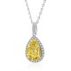 Ruif Jewelry Classic Design S925 Silver 3.0ct Simulated Diamond Pendant Necklace Pink/Yellow/White Color Gemstone Jewelry Ruif Jewelry Classic Design S925 Silver 3.0ct Simulated Diamond Pendant Necklace Pink/Yellow/White Color Gemstone Jewelry
