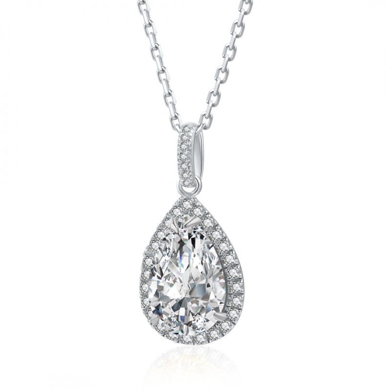 Ruif Jewelry Classic Design S925 Silver 3.0ct Simulated Diamond Pendant Necklace Pink/Yellow/White Color Gemstone Jewelry Ruif Jewelry Classic Design S925 Silver 3.0ct Simulated Diamond Pendant Necklace Pink/Yellow/White Color Gemstone Jewelry