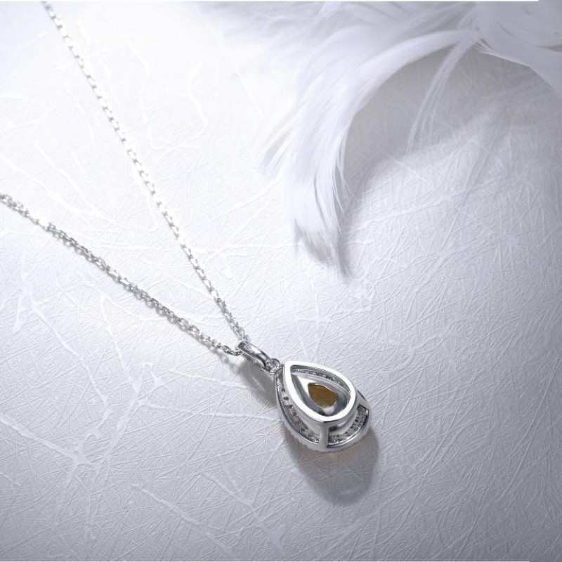 Ruif Jewelry Classic Design S925 Silver 3.0ct Simulated Diamond Pendant Necklace Pink/Yellow/White Color Gemstone Jewelry Ruif Jewelry Classic Design S925 Silver 3.0ct Simulated Diamond Pendant Necklace Pink/Yellow/White Color Gemstone Jewelry
