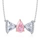 Ruif Jewelry Classic Design S925 Silver 3ct Simulated Diamond Pendant Necklace Pink Color Gemstone Jewelry Ruif Jewelry Classic Design S925 Silver 3ct Simulated Diamond Pendant Necklace Pink Color Gemstone Jewelry