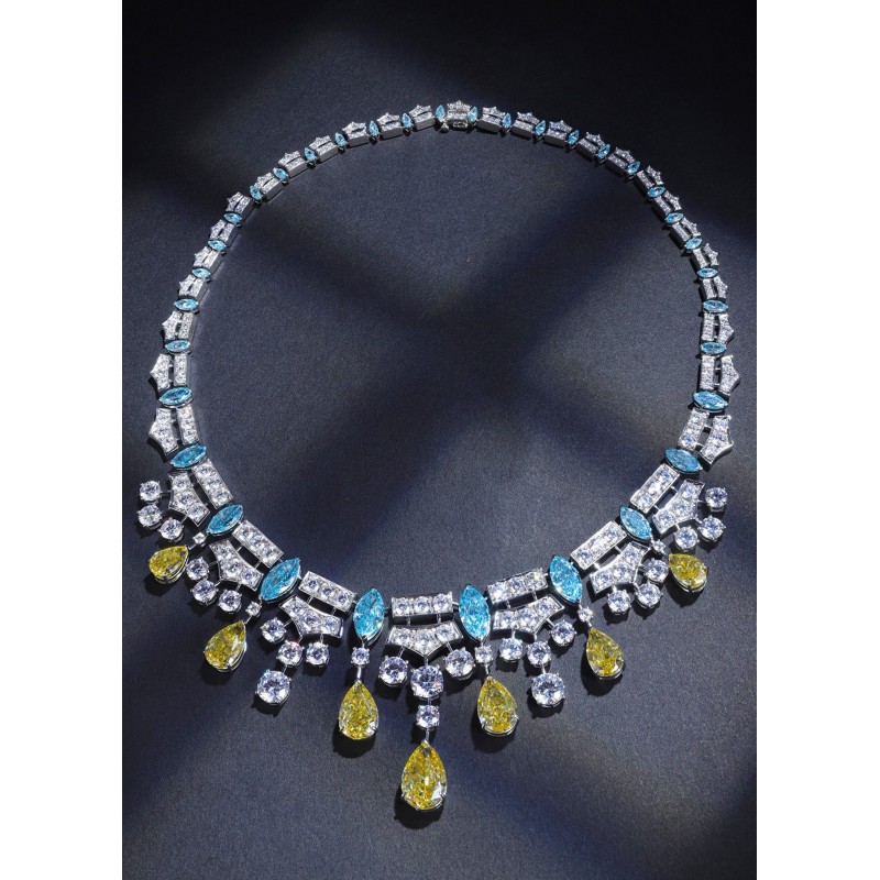 Ruif Jewelry Classic Design S925 Silver 5ct Yellow/White Simulated Diamond Pendant Necklace Gemstone Jewelry Ruif Jewelry Classic Design S925 Silver 5ct Yellow/White Simulated Diamond Pendant Necklace Gemstone Jewelry