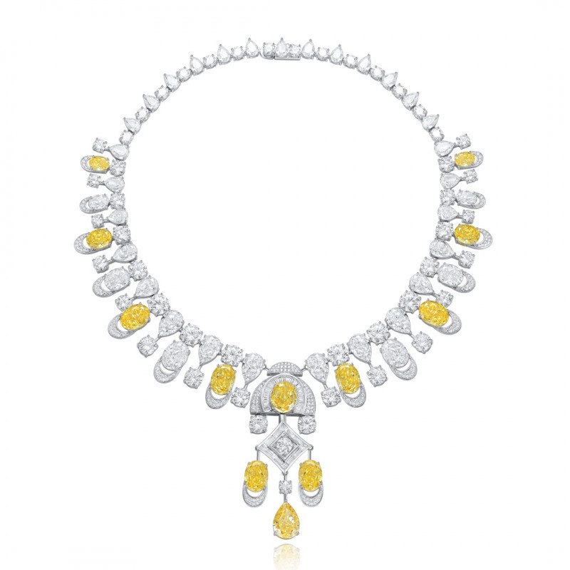 Ruif Jewelry Classic Design S925 Silver 92.11ct Yellow/White Simulated Diamond Pendant Necklace Gemstone Jewelry Ruif Jewelry Classic Design S925 Silver 92.11ct Yellow/White Simulated Diamond Pendant Necklace Gemstone Jewelry