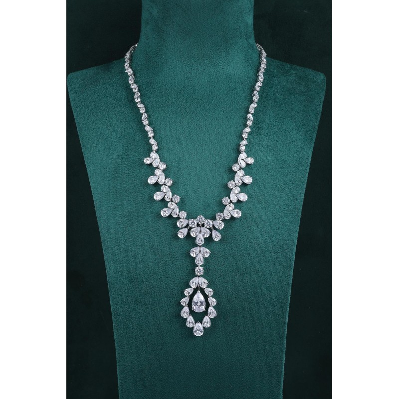 Ruif Jewelry Classic Design S925 Silver 3.0ct White Simulated Diamond Pendant Necklace Gemstone Jewelry Ruif Jewelry Classic Design S925 Silver 3.0ct White Simulated Diamond Pendant Necklace Gemstone Jewelry