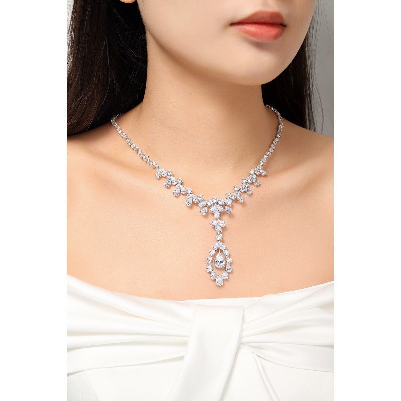 Ruif Jewelry Classic Design S925 Silver 3.0ct White Simulated Diamond Pendant Necklace Gemstone Jewelry Ruif Jewelry Classic Design S925 Silver 3.0ct White Simulated Diamond Pendant Necklace Gemstone Jewelry