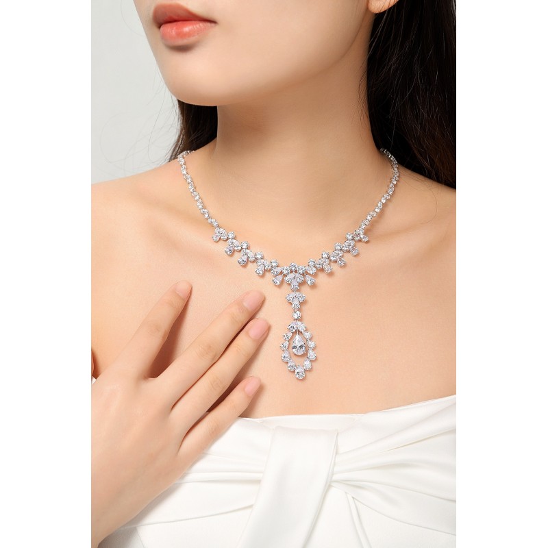 Ruif Jewelry Classic Design S925 Silver 3.0ct White Simulated Diamond Pendant Necklace Gemstone Jewelry Ruif Jewelry Classic Design S925 Silver 3.0ct White Simulated Diamond Pendant Necklace Gemstone Jewelry