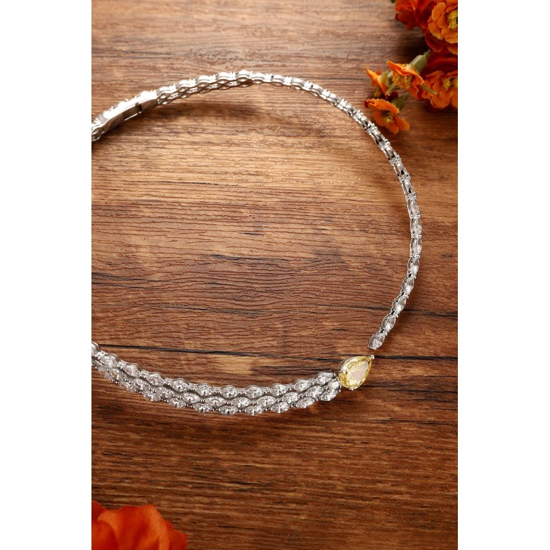Ruif Jewelry Classic Design S925 Silver 6.52ct White/ Yellow Simulated Diamond Pendant Necklace Gemstone Jewelry Ruif Jewelry Classic Design S925 Silver 6.52ct White/ Yellow Simulated Diamond Pendant Necklace Gemstone Jewelry