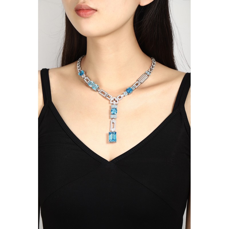 Ruif Jewelry Classic Design S925 Silver 55.06ct Simulated Diamond Pendant Necklace Yellow Color Gemstone Jewelry Ruif Jewelry Classic Design S925 Silver 55.06ct Simulated Diamond Pendant Necklace Yellow Color Gemstone Jewelry