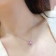 Ruif Jewelry Classic Design S925 Silver 2.25ct Lab Grown Paraiba Pendant Necklace Blue And Pink Color CZ Gemstone Jewelry