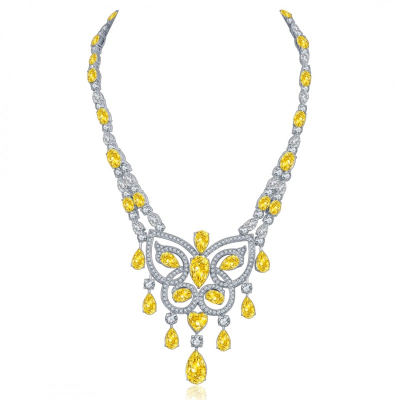 Ruif Jewelry Classic Design S925 Silver 20ct Yellow/White Color White/ Yellow Simulated Diamond Pendant Necklace Gemstone Jewelry Ruif Jewelry Classic Design S925 Silver 20ct Yellow/White Color White/ Yellow Simulated Diamond Pendant Necklace Gemstone Jewelry