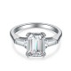 Ruif Jewelry Classic Design S925 Silver 3.0ct White Cubic Zircon Ring Wedding Bands