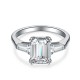 Ruif Jewelry Classic Design S925 Silver 3.0ct White Simulated Diamond Ring Cubic Zircon Ring Wedding Bands