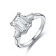 Ruif Jewelry Classic Design S925 Silver 3.0ct White Cubic Zircon Ring Wedding Bands