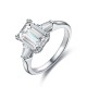 Ruif Jewelry Classic Design S925 Silver 3.0ct White Simulated Diamond Ring Cubic Zircon Ring Wedding Bands