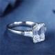 Ruif Jewelry Classic Design S925 Silver 3.0ct White Simulated Diamond Ring Cubic Zircon Ring Wedding Bands