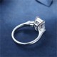 Ruif Jewelry Classic Design S925 Silver 3.0ct White Simulated Diamond Ring Cubic Zircon Ring Wedding Bands