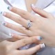 Ruif Jewelry Classic Design S925 Silver 3.0ct White Simulated Diamond Ring Cubic Zircon Ring Wedding Bands