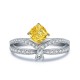 Ruif Jewelry Classic Design S925 Silver 1.0ct Yellow Color Simulated Diamond Ring Wedding Bands Ruif Jewelry Classic Design S925 Silver 1.0ct Yellow Color Simulated Diamond Ring Wedding Bands