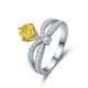 Ruif Jewelry Classic Design S925 Silver 1.0ct Yellow Color Simulated Diamond Ring Wedding Bands Ruif Jewelry Classic Design S925 Silver 1.0ct Yellow Color Simulated Diamond Ring Wedding Bands