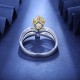 Ruif Jewelry Classic Design S925 Silver 1.0ct Yellow Color Simulated Diamond Ring Wedding Bands Ruif Jewelry Classic Design S925 Silver 1.0ct Yellow Color Simulated Diamond Ring Wedding Bands