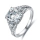 Ruif Jewelry Classic Design S925 Silver 3.0ct Pink/Yellow/White Simulated Diamond Ring Cubic Zircon Ring Wedding Bands