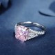 Ruif Jewelry Classic Design S925 Silver 3.0ct Pink/Yellow/White Simulated Diamond Ring Cubic Zircon Ring Wedding Bands