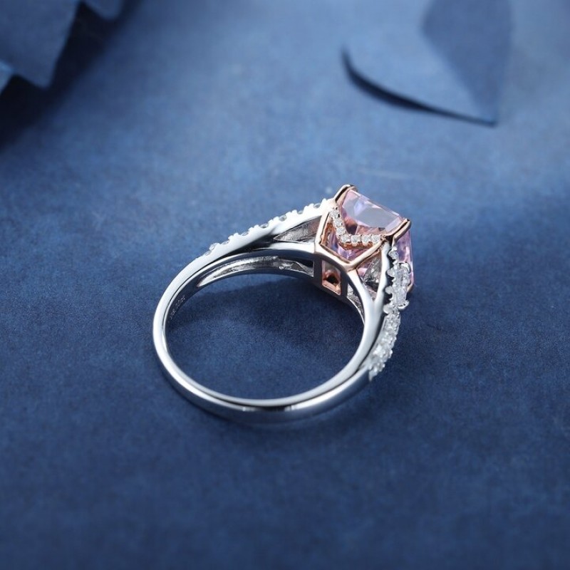 Ruif Jewelry Classic Design S925 Silver 3.0ct Pink/Yellow/White Simulated Diamond Ring Cubic Zircon Ring Wedding Bands