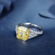 Ruif Jewelry Classic Design S925 Silver 3.0ct Pink/Yellow/White Simulated Diamond Ring Cubic Zircon Ring Wedding Bands