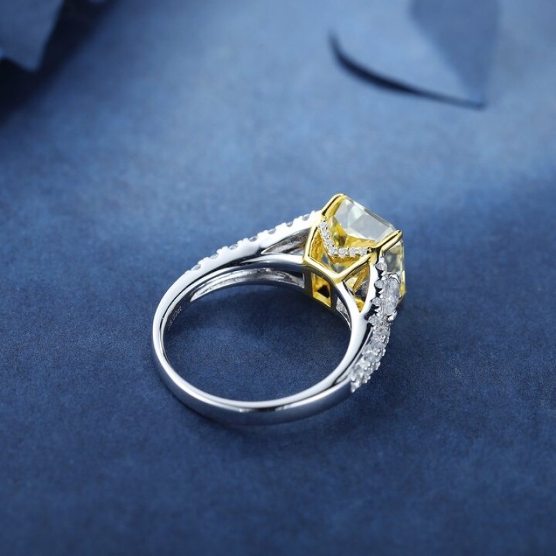Ruif Jewelry Classic Design S925 Silver 3.0ct Pink/Yellow/White Simulated Diamond Ring Cubic Zircon Ring Wedding Bands