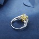 Ruif Jewelry Classic Design S925 Silver 3.0ct Pink/Yellow/White Simulated Diamond Ring Cubic Zircon Ring Wedding Bands