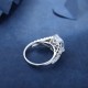 Ruif Jewelry Classic Design S925 Silver 3.0ct Pink/Yellow/White Simulated Diamond Ring Cubic Zircon Ring Wedding Bands