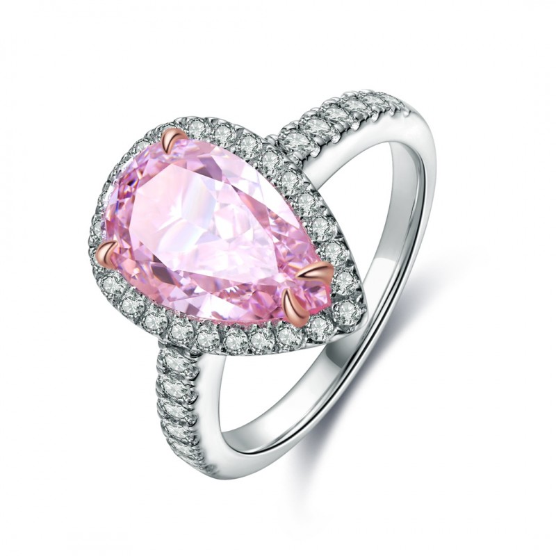 Ruif Jewelry Classic Design S925 Silver 3.0ct Pink/Yellow/White Colors Simulated Diamond Ring Cubic Zircon Ring Wedding Bands Ruif Jewelry Classic Design S925 Silver 3.0ct Pink/Yellow/White Colors Simulated Diamond Ring Cubic Zircon Ring Wedding Bands